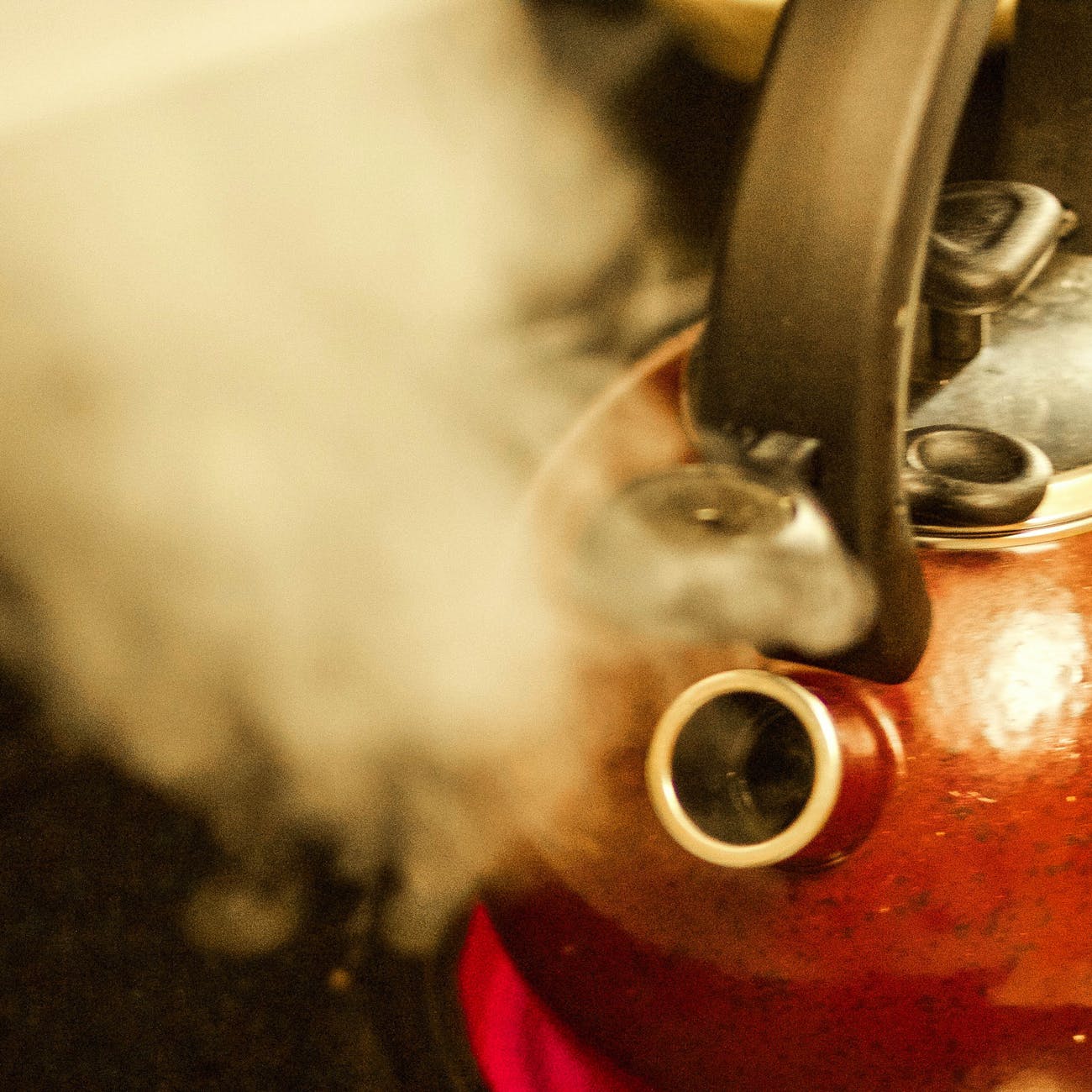 photography of kettle near smoke